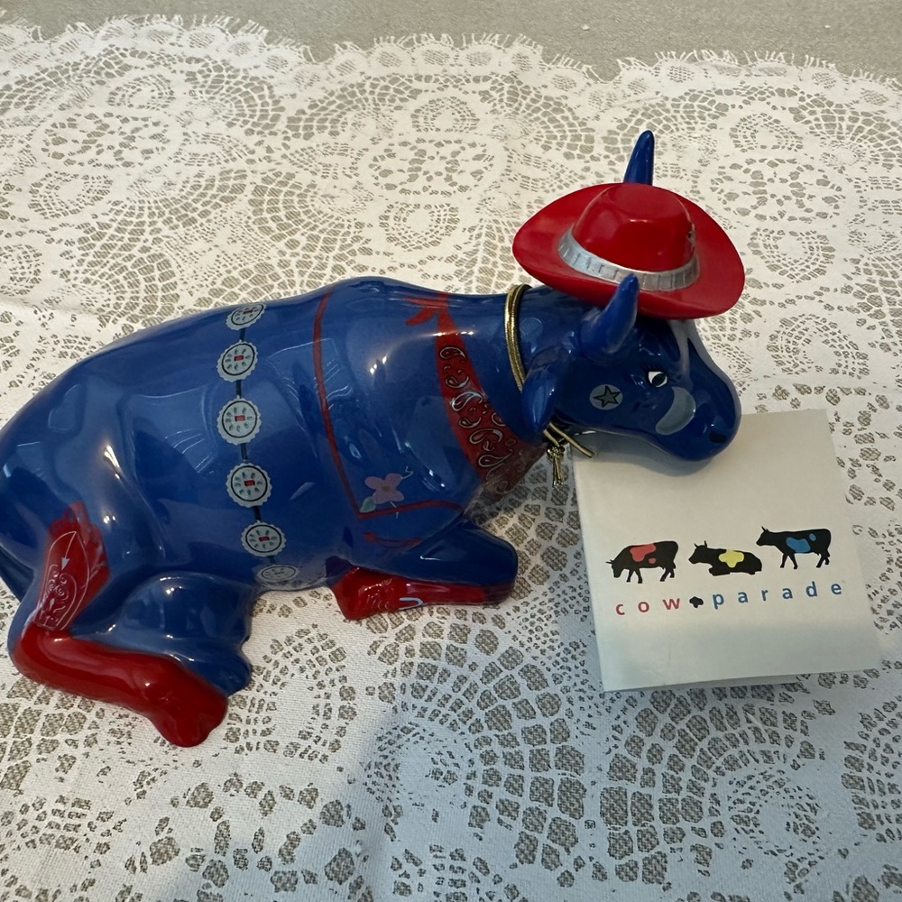 Cow Parade Even Cow Girls Get The Blues Cow NIB